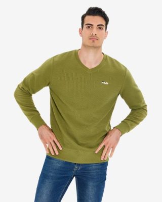 FILA Peru | FILA Camisa con cuello en V savian verde oliva para hombre J8442634