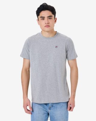 FILA Peru | FILA Camiseta Heritage Badge 2.0 para hombre gris marle J8442587
