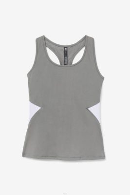 FILA Peru | FILA Camiseta sin mangas uplift abierta con espalda cruzada gárgola/azul lavanda J8441873