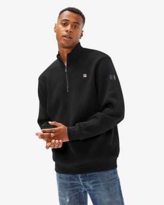 FILA Peru | FILA Insignia de hombre negra con cremallera 2.0 qtr J8442604