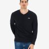 FILA Peru | FILA camisa savian con cuello en v negra para hombre J8442612