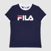 FILA Peru | FILA camiseta clásica de niña con timbre nuevo azul marino J8443134