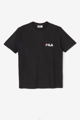 FILA Peru | FILA camiseta con bolsillo curtis negro/blanco/june bug J844397