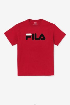 FILA Peru | FILA camiseta con logo para hombre rojo/negro/blanco J844271