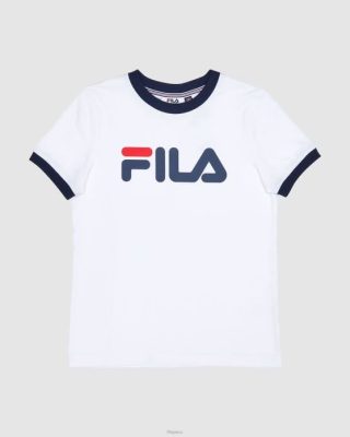 FILA Peru | FILA camiseta ringer blanca clásica para niña J8443132