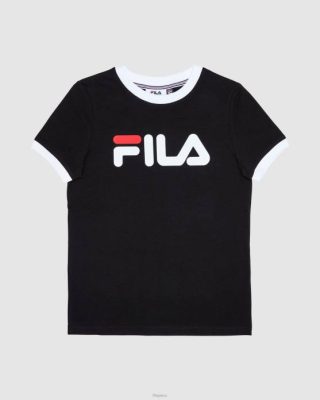 FILA Peru | FILA camiseta ringer negra clásica para niña J8443135