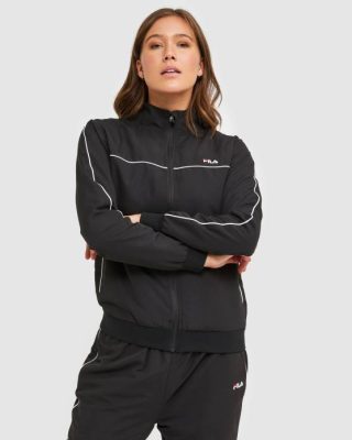 FILA Peru | FILA chaqueta clásica de microfibra para mujer negra J8442881