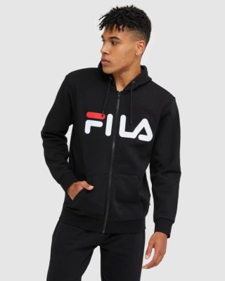 FILA Peru | FILA chaqueta clásica unisex con cremallera negra J8442461