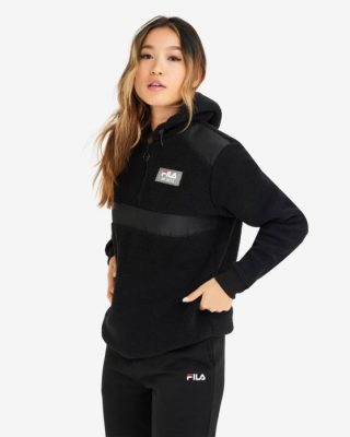 FILA Peru | FILA janet teddy qtr zip negro para mujer J8442952