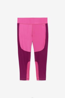 FILA Peru | FILA legging largo texturizado forza rosa brillante/morado magenta J8442003