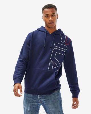 FILA Peru | FILA nueva sudadera con capucha brando azul marino para hombre J8442598