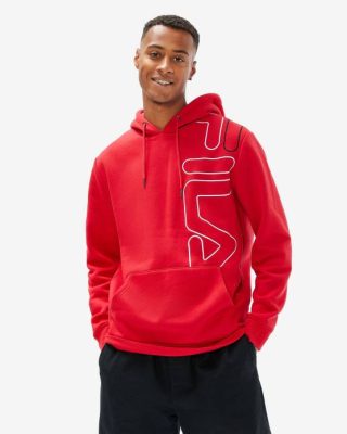 FILA Peru | FILA sudadera con capucha brando roja para hombre J8442602