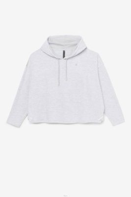 FILA Peru | FILA sudadera con capucha corta de tiro alto jaspeado fi-lux J8441890