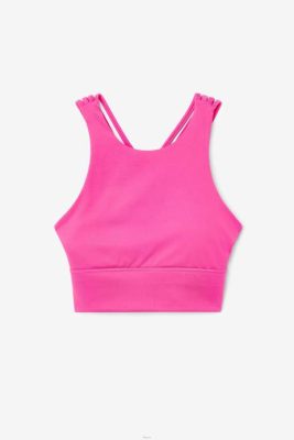 FILA Peru | FILA sujetador deportivo uplift de cuello alto rosa brillante J8441813